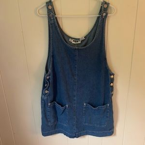DKNY size L jean overall dress